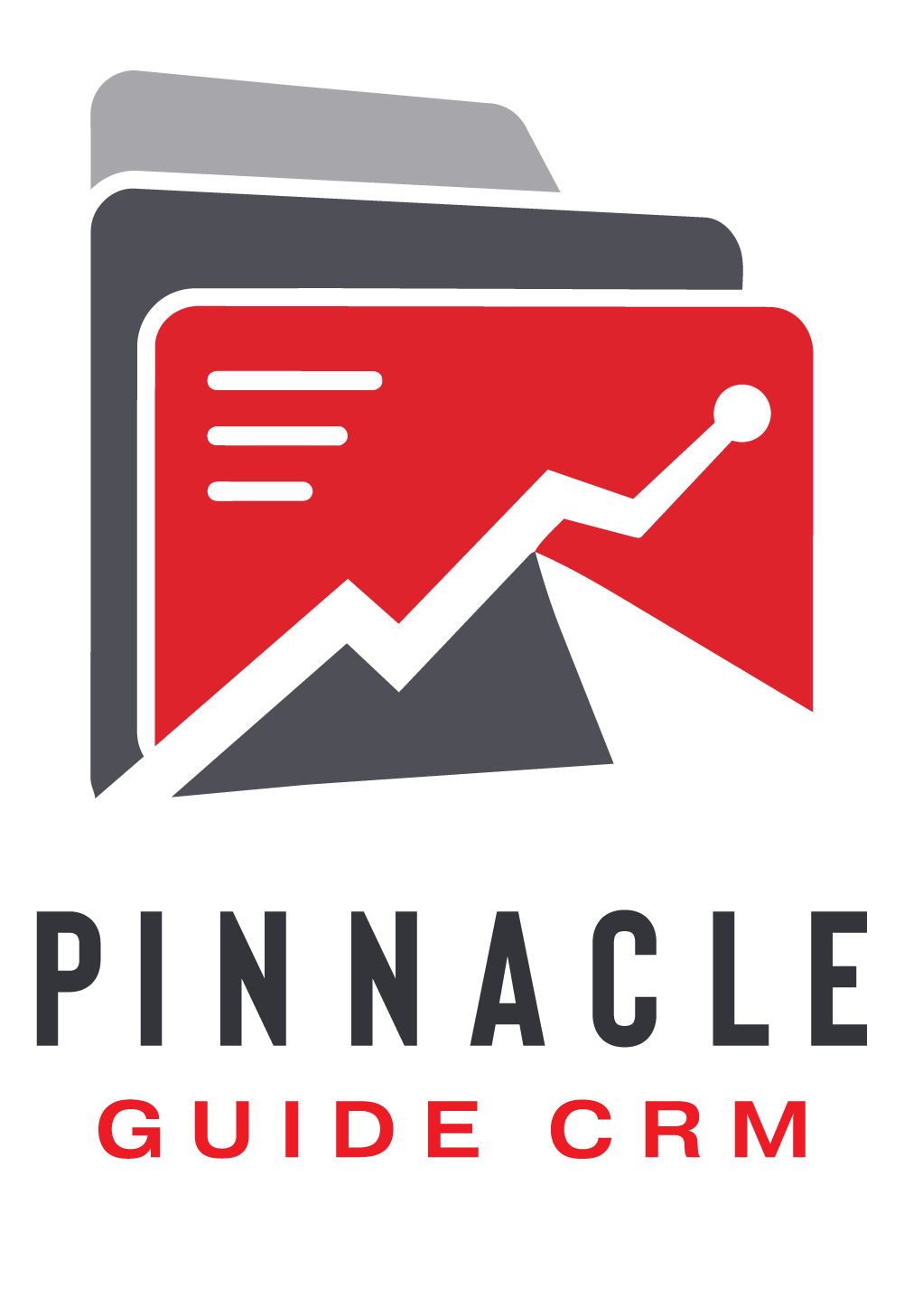 pinnacle-valuation-compass-Guide CRM-v2 Pinnacle Valuation Compass logo symbol. red circle with mountain peak icon